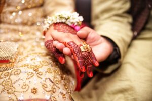 Indian Wedding taking Vows